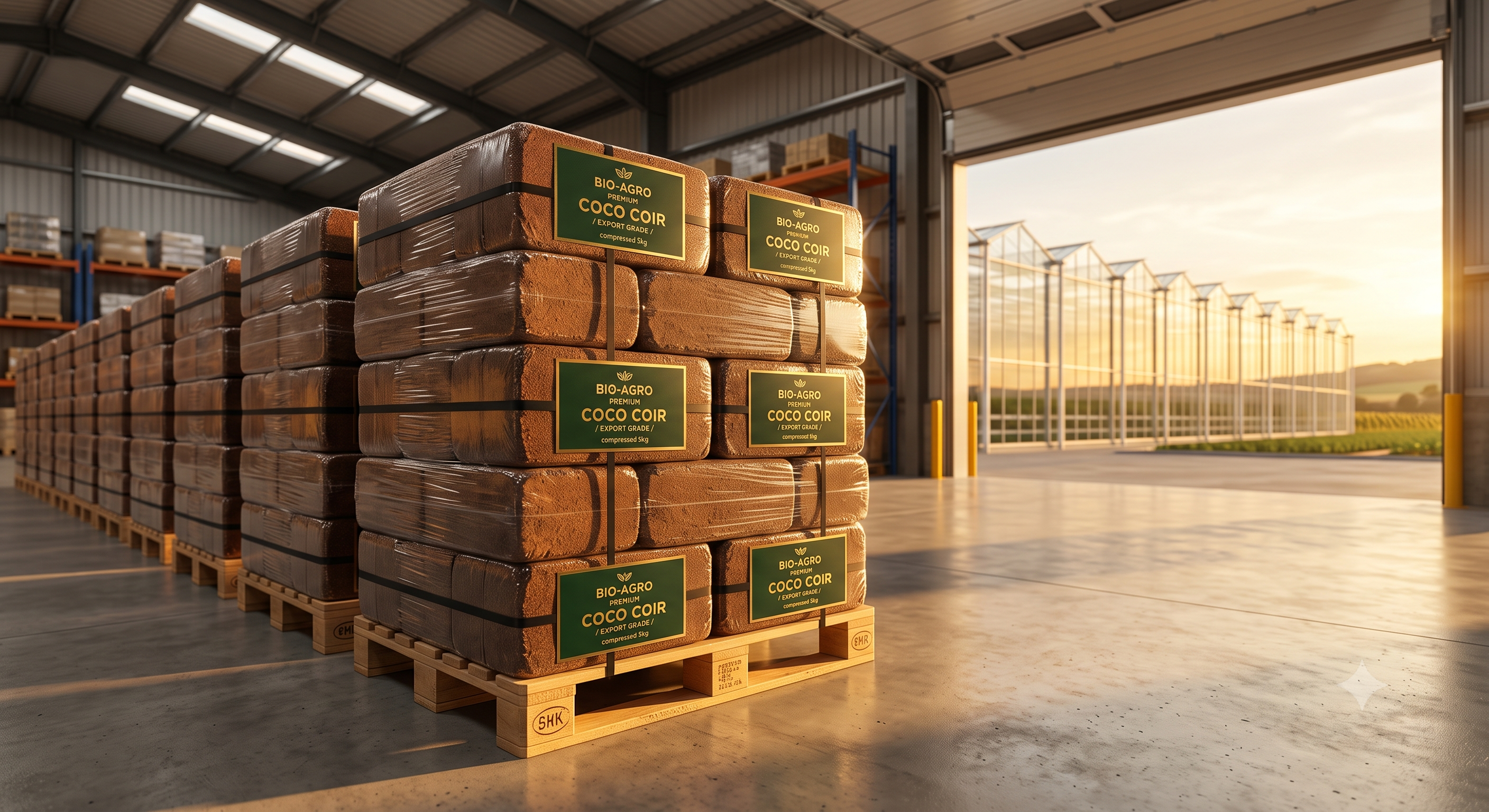 Coco peat blocks for horticulture supply